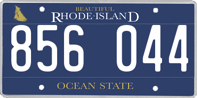 RI license plate 856044