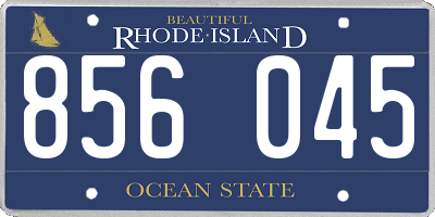 RI license plate 856045