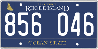 RI license plate 856046