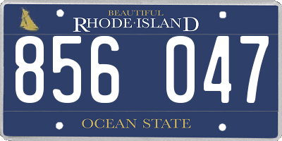 RI license plate 856047