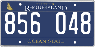 RI license plate 856048