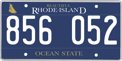 RI license plate 856052