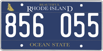 RI license plate 856055