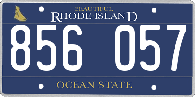 RI license plate 856057