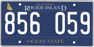RI license plate 856059