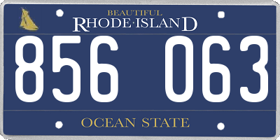 RI license plate 856063
