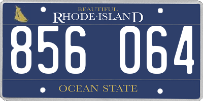 RI license plate 856064