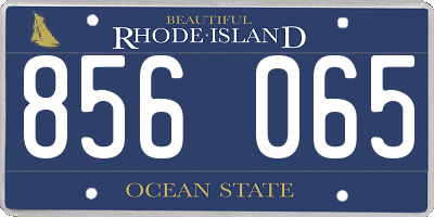 RI license plate 856065