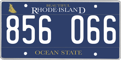 RI license plate 856066