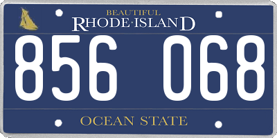 RI license plate 856068