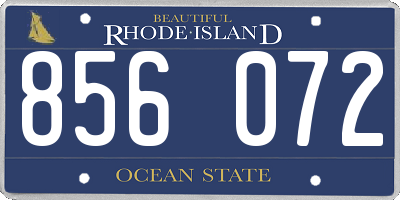 RI license plate 856072