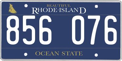 RI license plate 856076