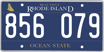 RI license plate 856079
