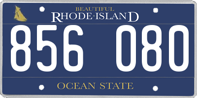 RI license plate 856080