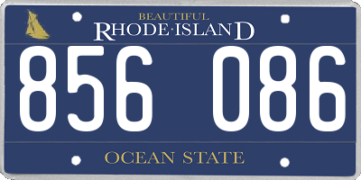 RI license plate 856086