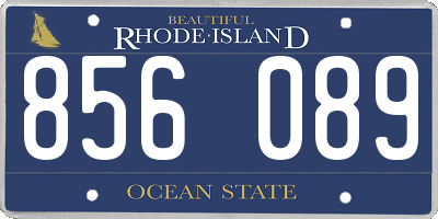 RI license plate 856089