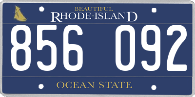 RI license plate 856092