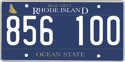 RI license plate 856100