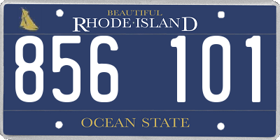 RI license plate 856101