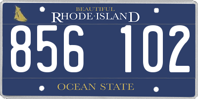 RI license plate 856102