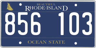 RI license plate 856103