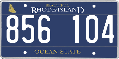 RI license plate 856104