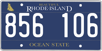 RI license plate 856106
