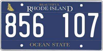 RI license plate 856107