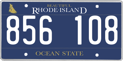 RI license plate 856108