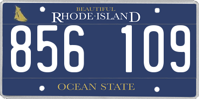 RI license plate 856109
