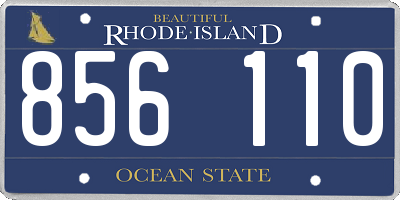 RI license plate 856110