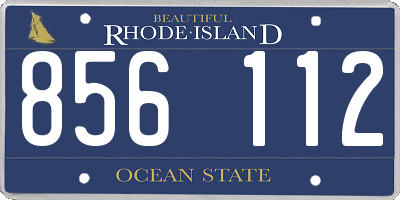 RI license plate 856112