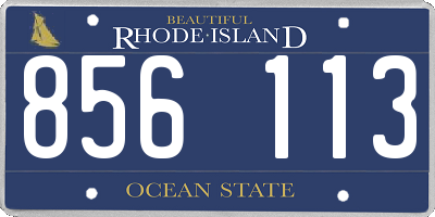 RI license plate 856113