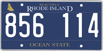 RI license plate 856114