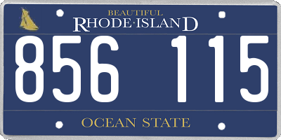 RI license plate 856115