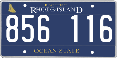 RI license plate 856116