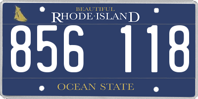 RI license plate 856118