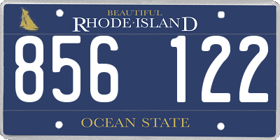 RI license plate 856122