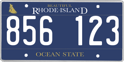 RI license plate 856123
