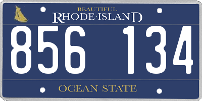 RI license plate 856134