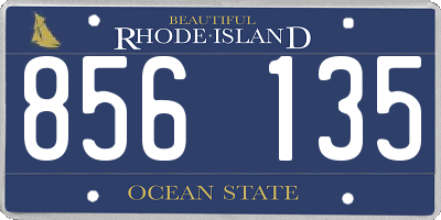RI license plate 856135