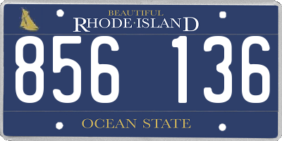RI license plate 856136