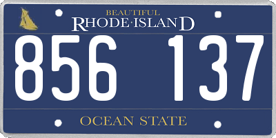 RI license plate 856137