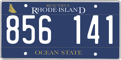 RI license plate 856141