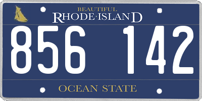 RI license plate 856142