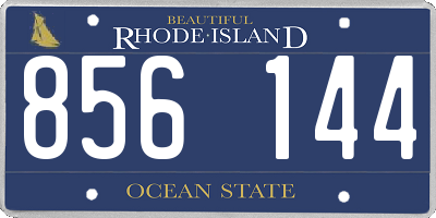 RI license plate 856144