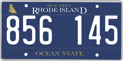 RI license plate 856145