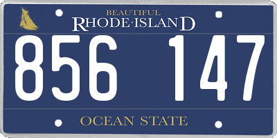 RI license plate 856147