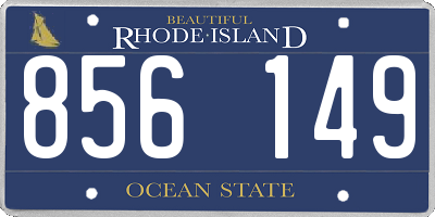 RI license plate 856149