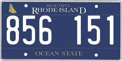 RI license plate 856151
